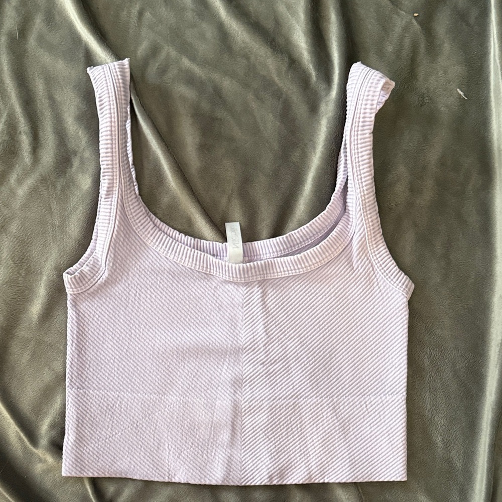 Women's Ribbed Lilac Tank Top